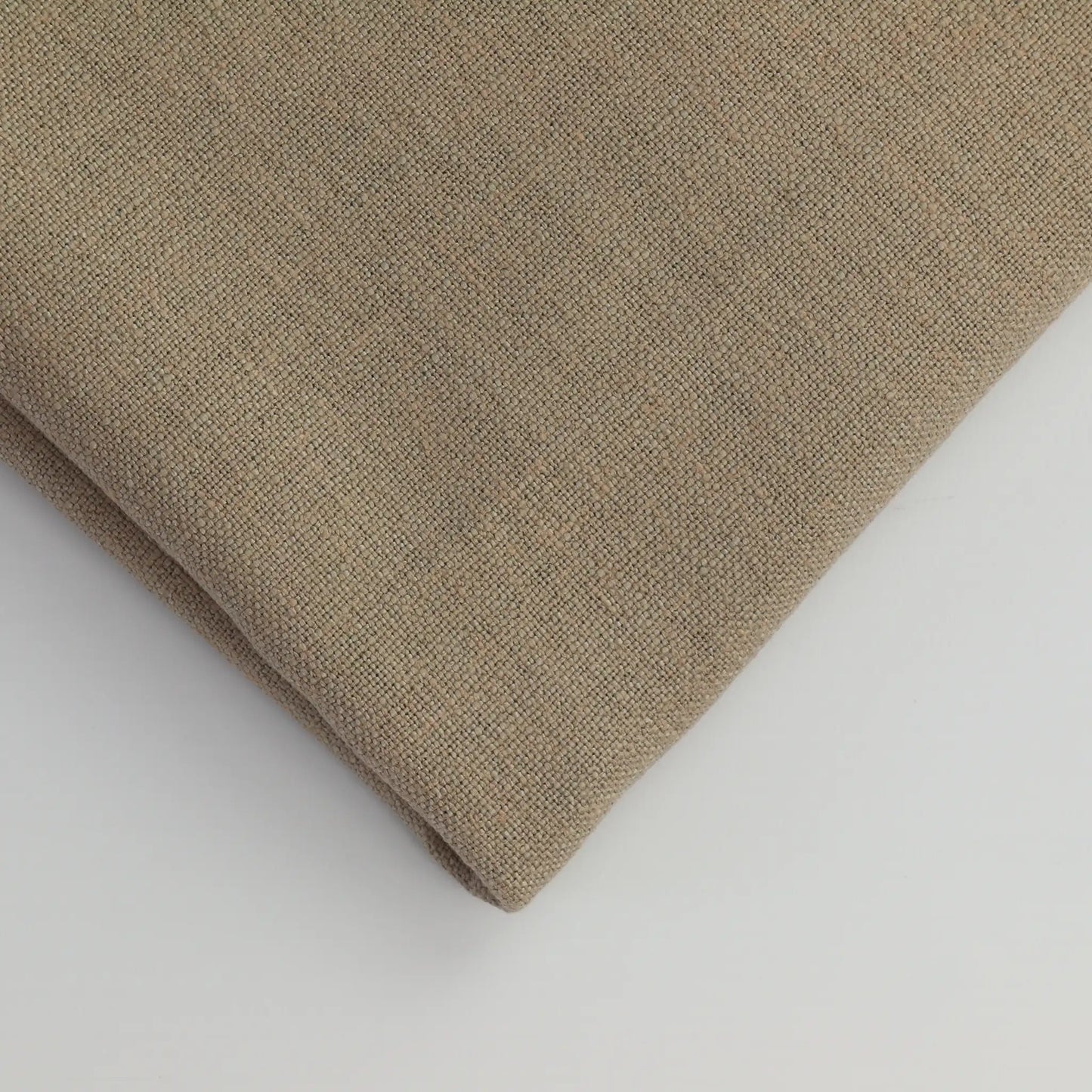 beige-linen-effect-home-decor-fabric-remnant – close-up of colour, pattern and texture