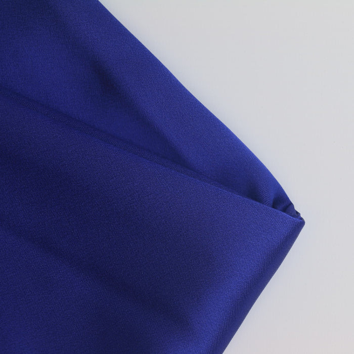 Royal Blue Polyester Satin Fabric folded showing detail