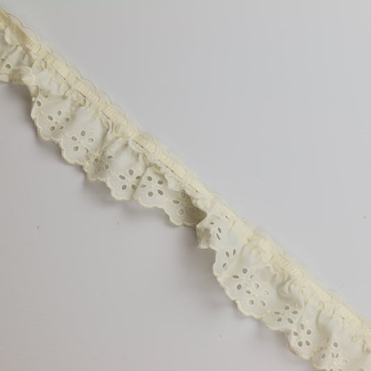 Cream Polyester Cotton Lace Trim