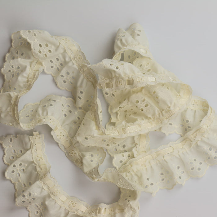 Cream Polyester Cotton Lace Trim
