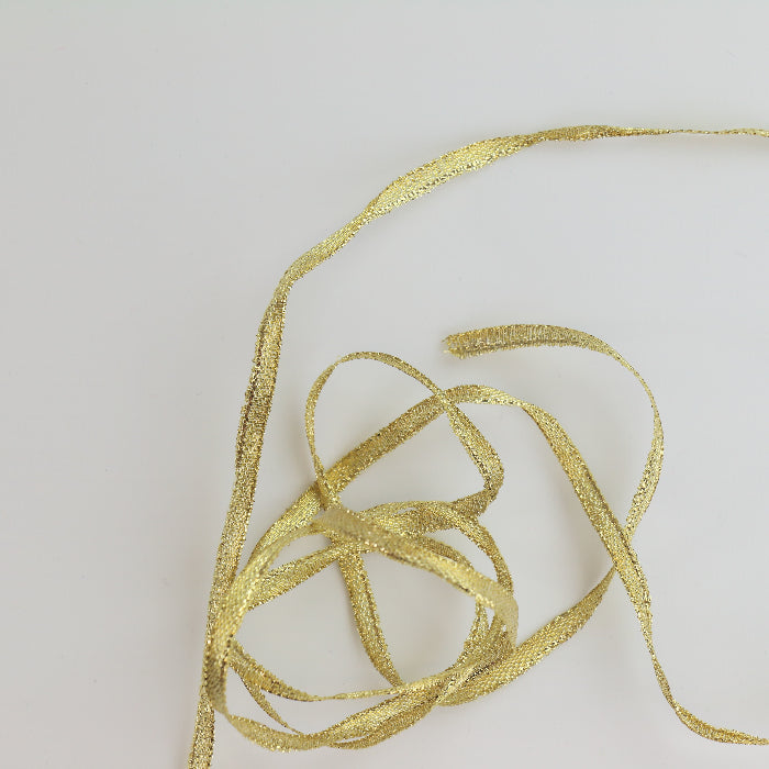 Gold Narrow Metallic Ribbon 2