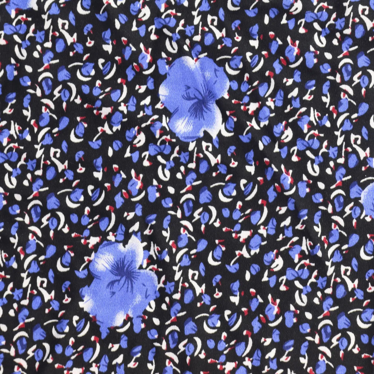 Black & Blue Floral Viscose from LifeCraft Studio