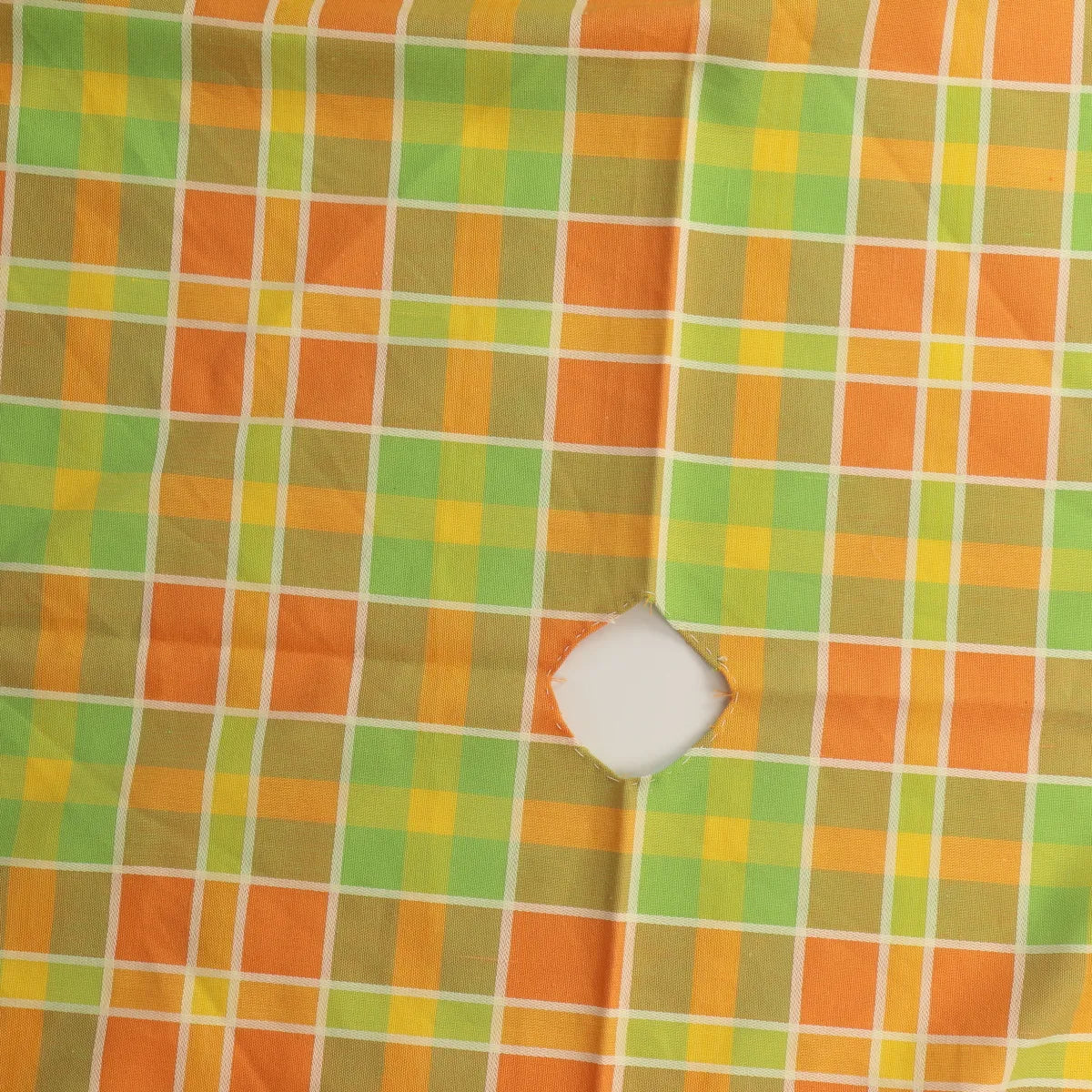 Orange, Green & Yellow Madras Check Cotton from LifeCraft Studio