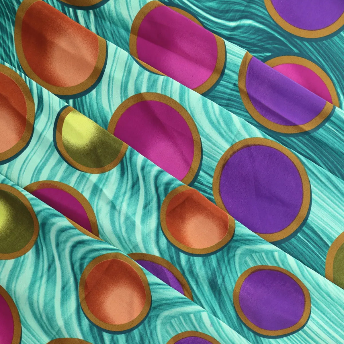 Green Spotted Digital Print Polyester from LifeCraft Studio