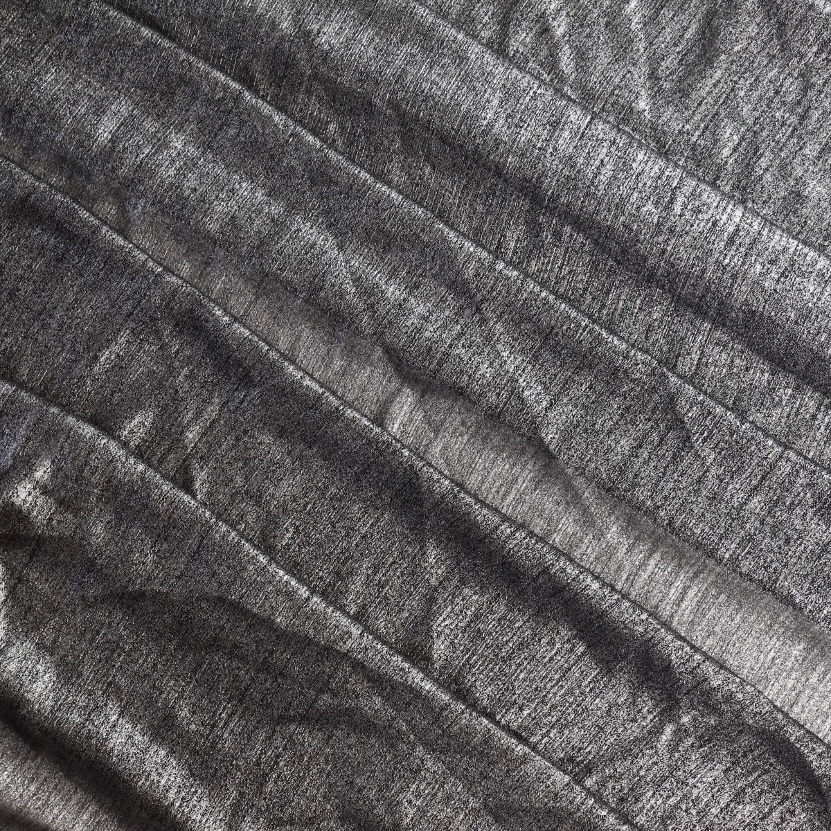 Metallic Silver & Black Polyester Chiffon from LifeCraft Studio