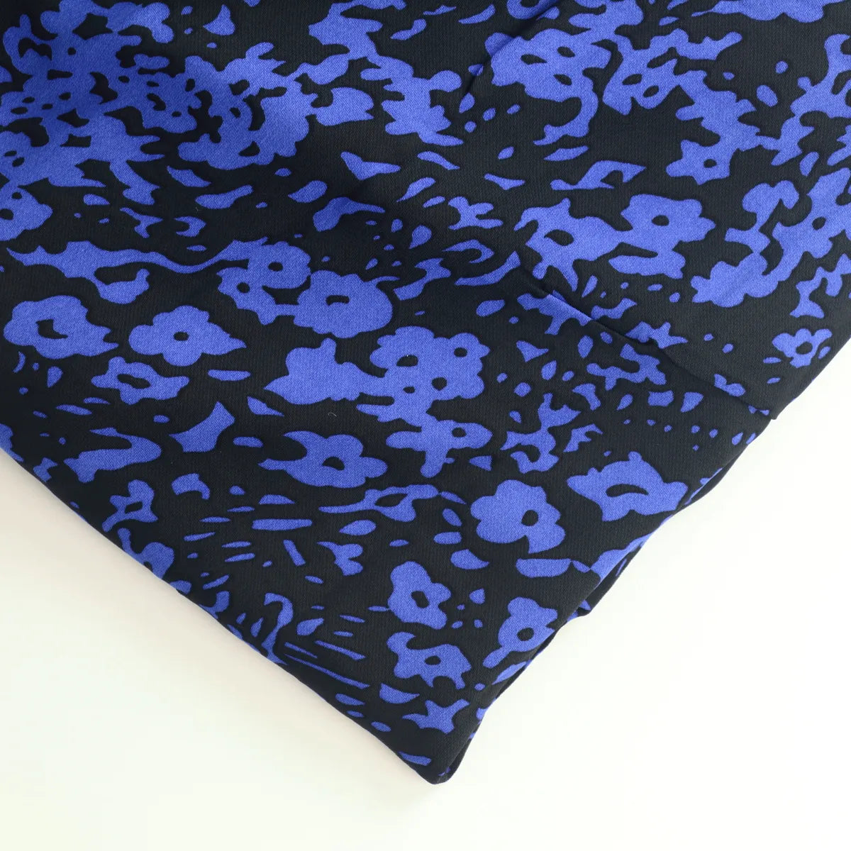 Black & Blue Floral Viscose Twill from LifeCraft Studio