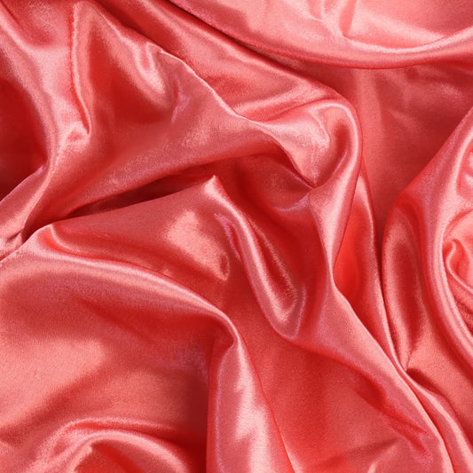 Salmon Pink Polyester Satin from LifeCraft Studio