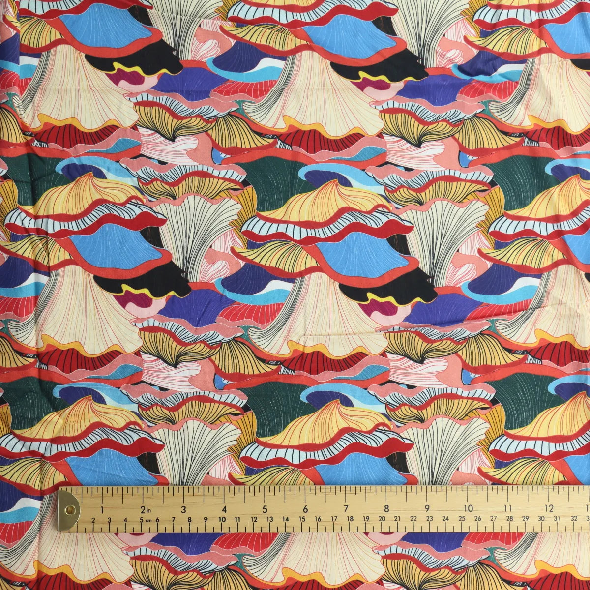 Mushroom Digital Print Viscose Lawn from LifeCraft Studio