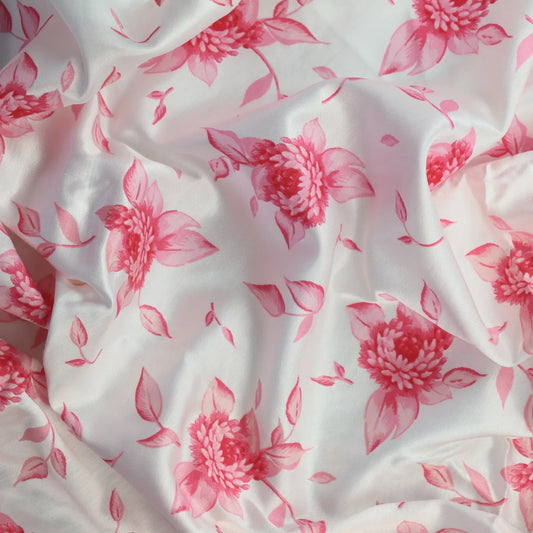 White Floral Satin from LifeCraft Studio