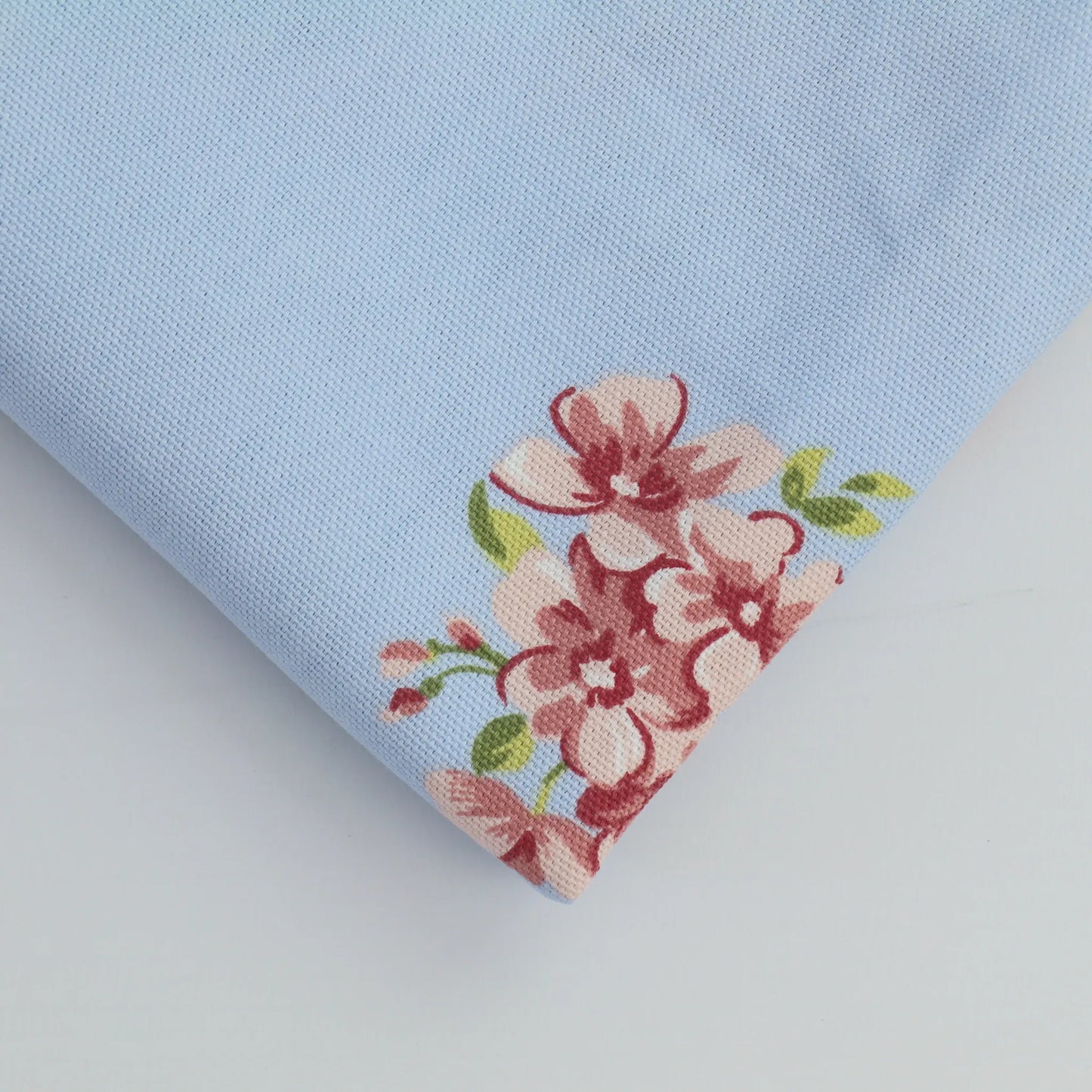 blue-floral-home-decor-cotton-remnants – close-up showing weave and surface detail