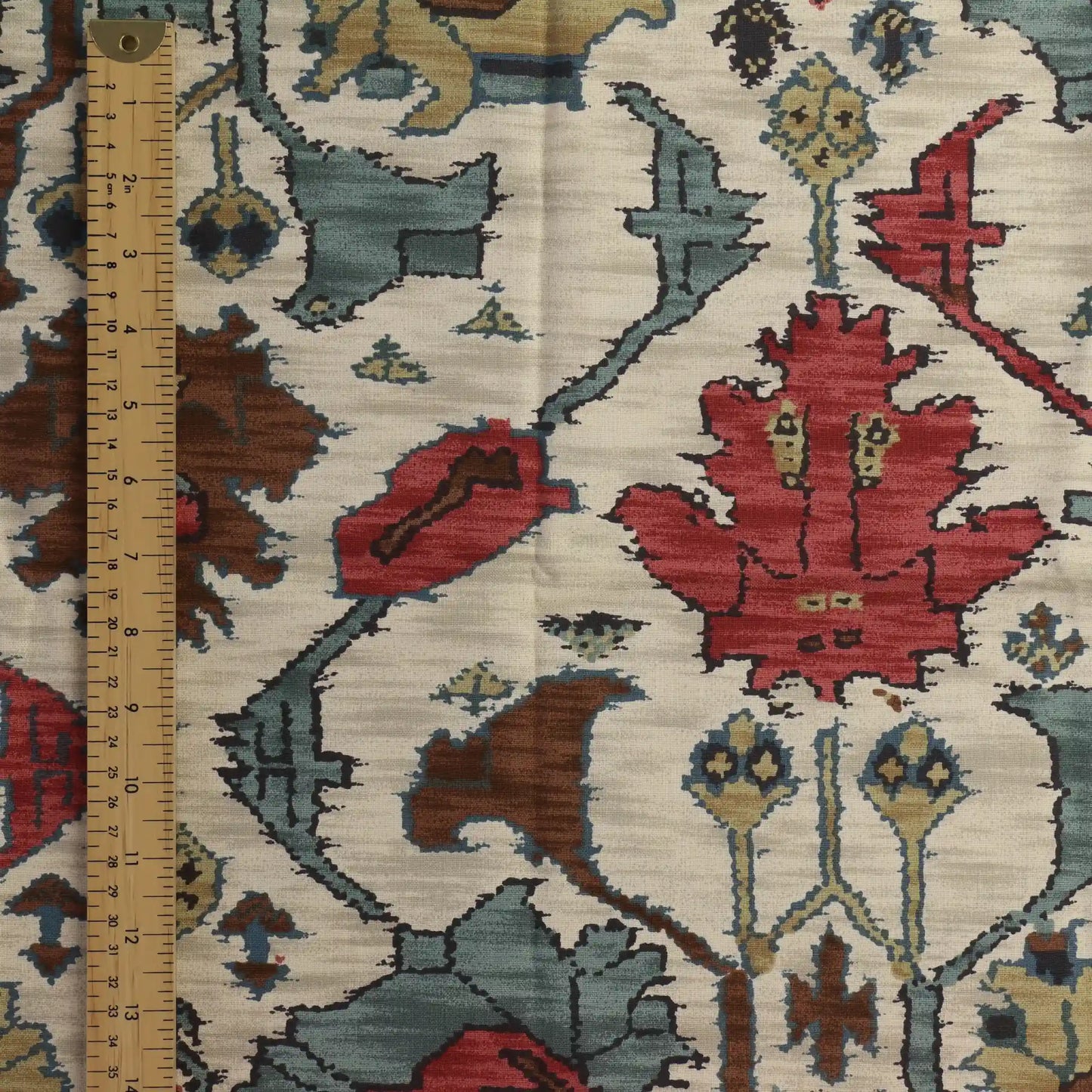 graphic-floral-home-decor-cotton-remnants – close-up of colour, pattern and texture