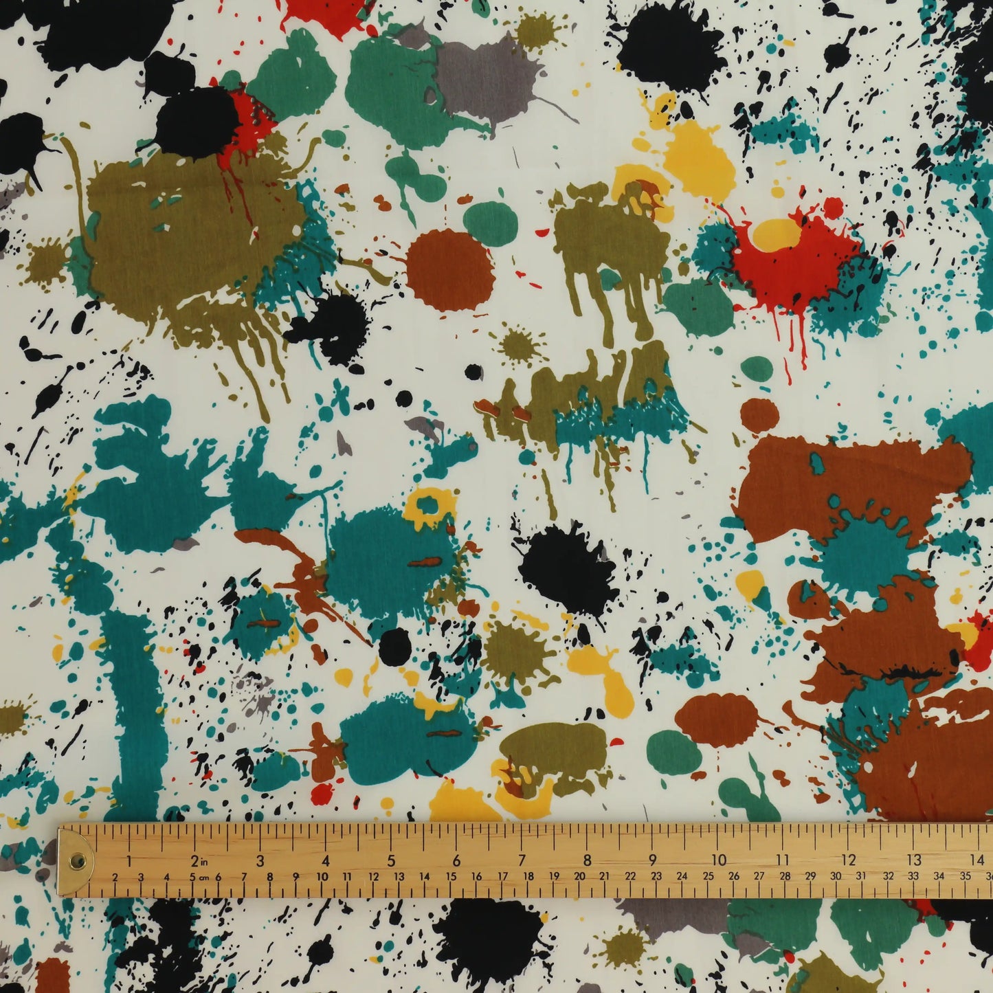 paint-splatter-polyester-peach-skin-fabric – full product view