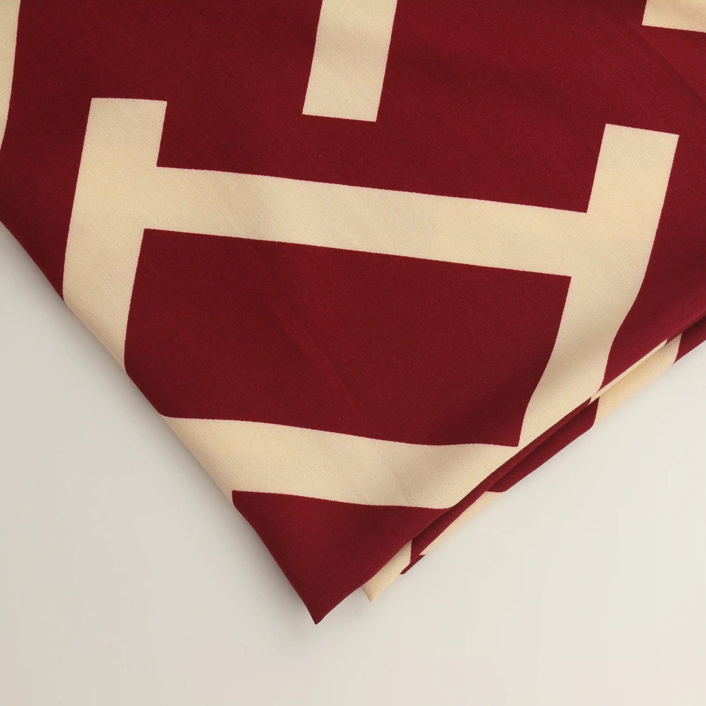 burgundy-&-cream-viscose-twill-fabric – full product view