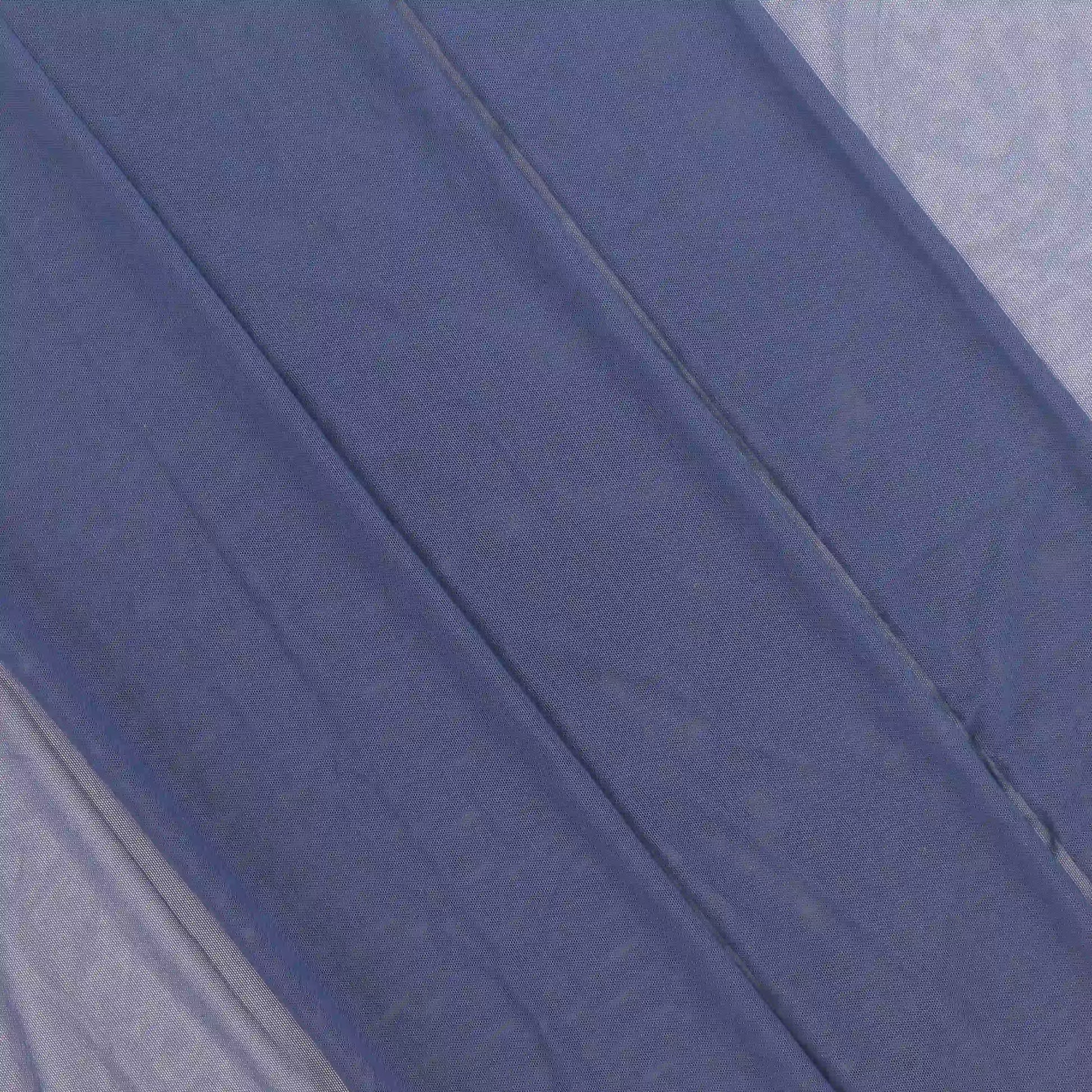 navy-sheer-stretch-mesh-fabric – product laid flat showing its colour and pattern