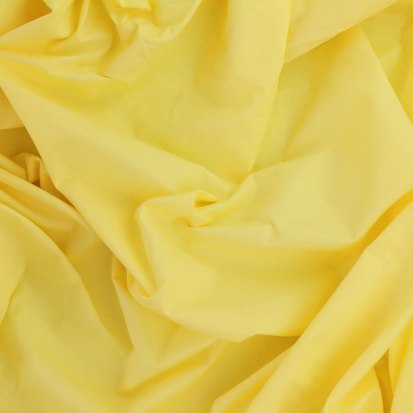 yellow-polycotton-broadcloth-fabric – product laid flat showing its colour and pattern