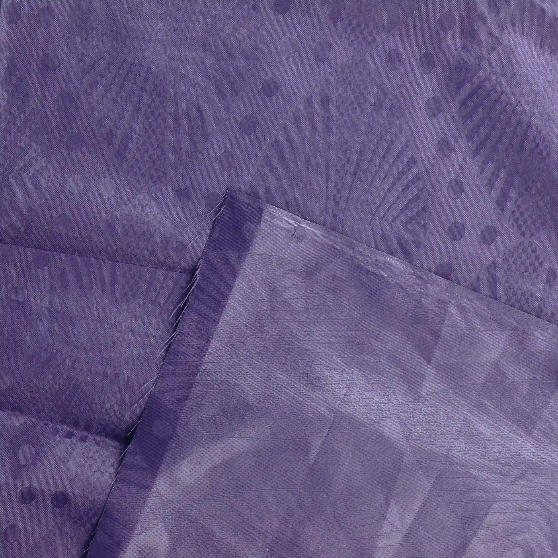 purple-patterned-polyester-fabric – edge, reverse or condition detail