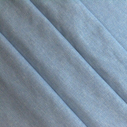 faded-denim-blue-heavyweight-linen-fabric – full product view