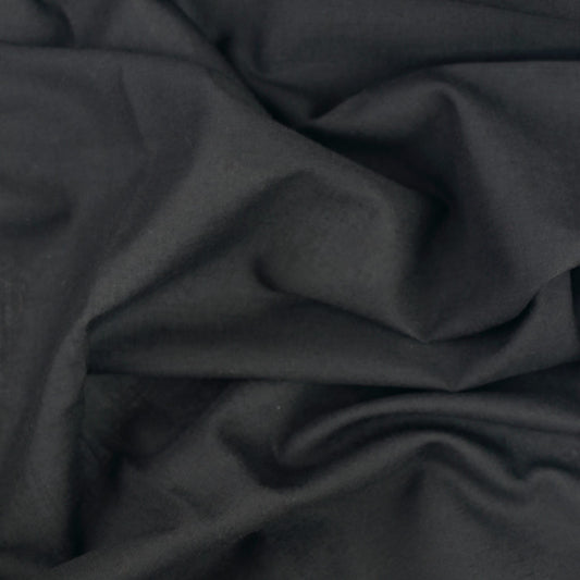 Black linen effect viscose