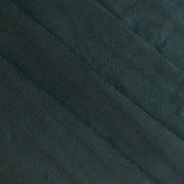 Dark Green Cotton Corduroy Fabric folded