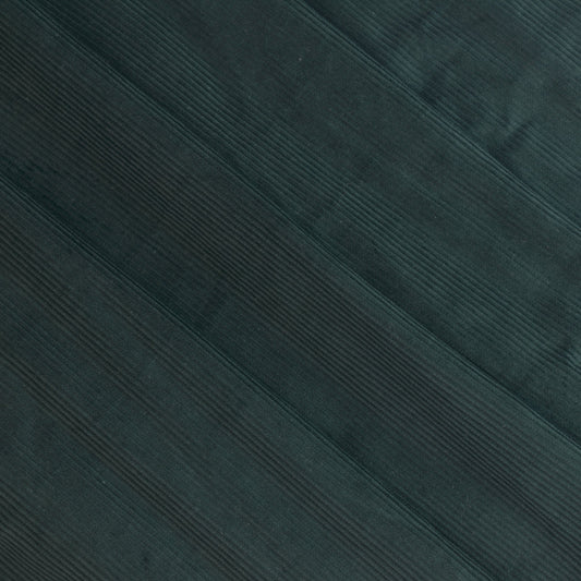 Dark Green Cotton Corduroy Fabric folded