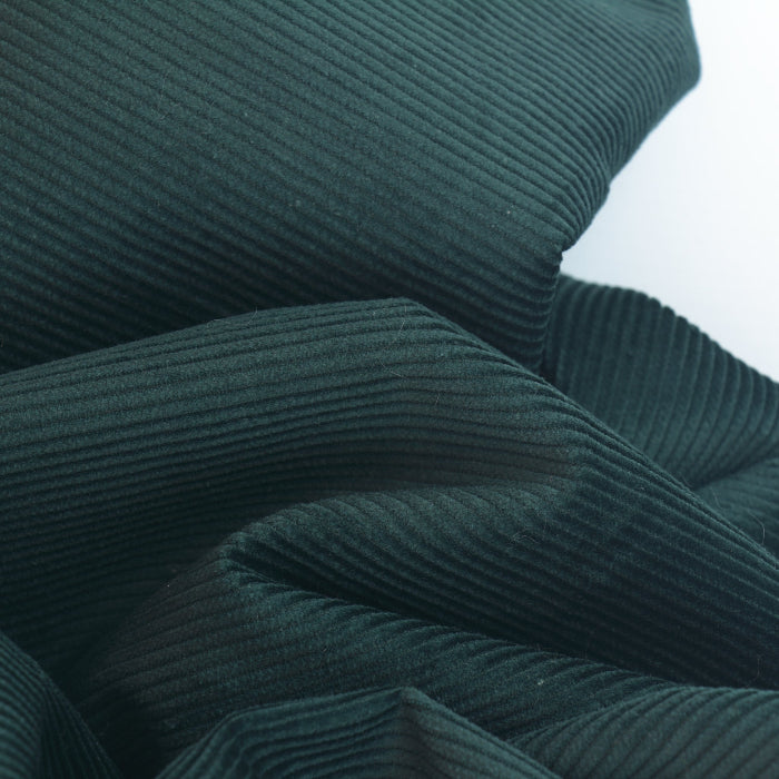Dark Green Cotton Corduroy Fabric detail