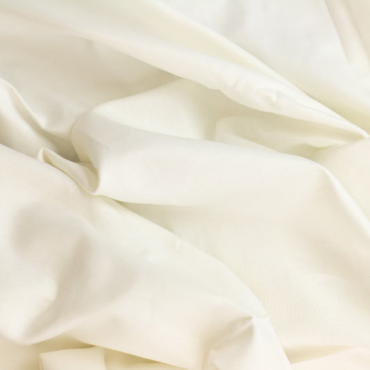 Off-white Cotton Sateen Fabric showing drape