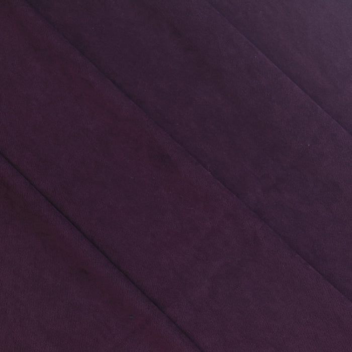 Plum Polyester Velveteen Fabric folded