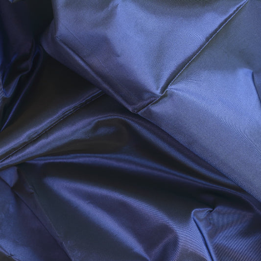 Dark Blue & Black Taffeta Fabric showing drape