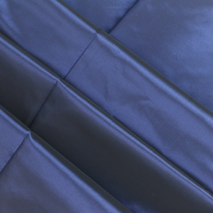 Dark Blue & Black Taffeta Fabric folded