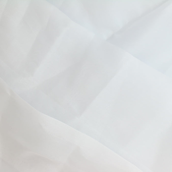 White Viscose Cotton Organza Fabric folded