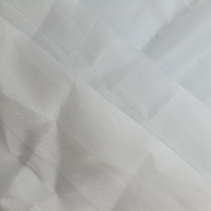 White Viscose Cotton Organza Fabric folded