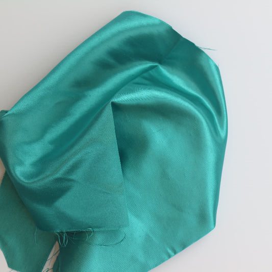 Turquoise Faux Dupion Fabric Remnant