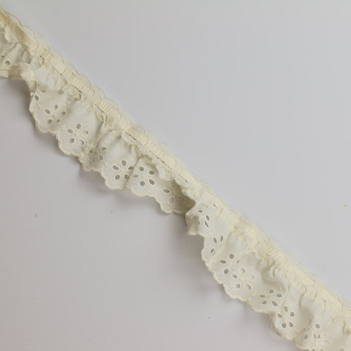 Cream Polyester Cotton Lace Trim