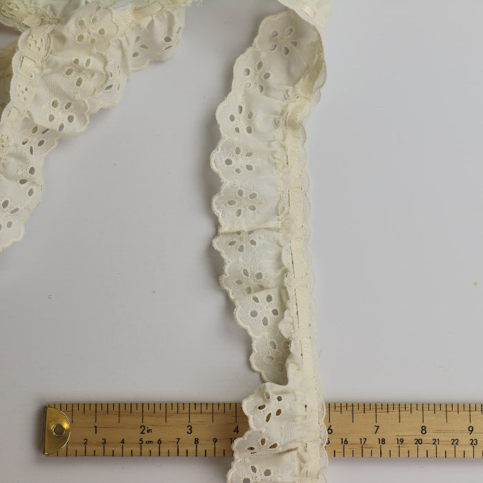 Cream Polyester Cotton Lace Trim