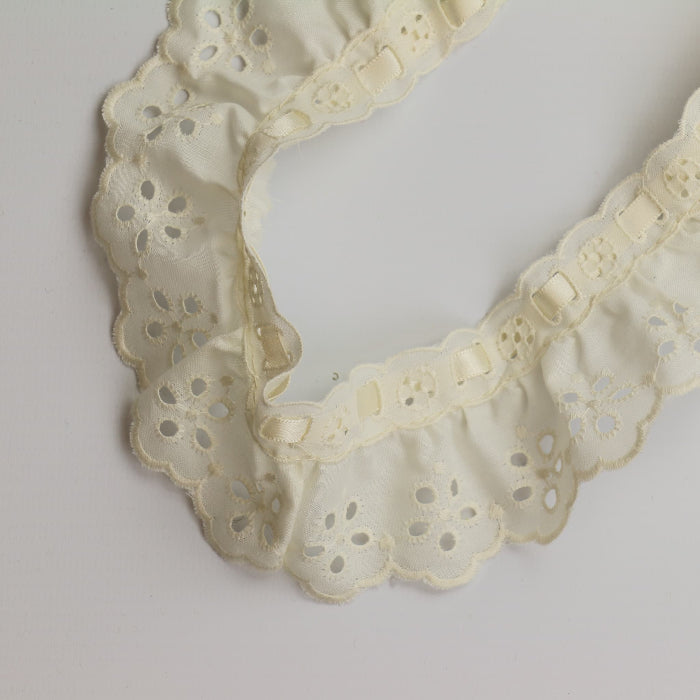 Cream Polyester Cotton Lace Trim