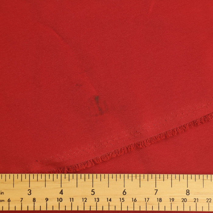 red twill lining showing detail