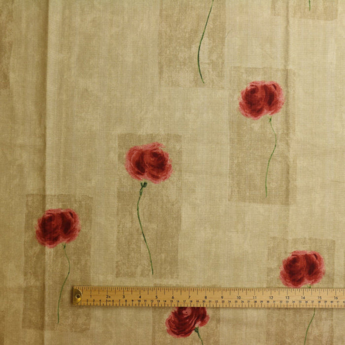 Caroline Quartermaine “September Rose” Print Canvas laid flat