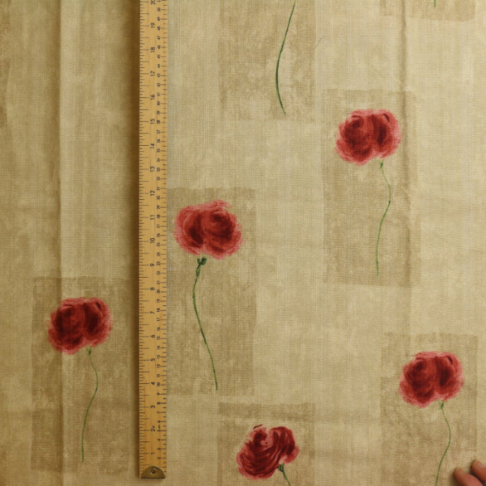 Caroline Quartermaine “September Rose” Print Canvas laid flat