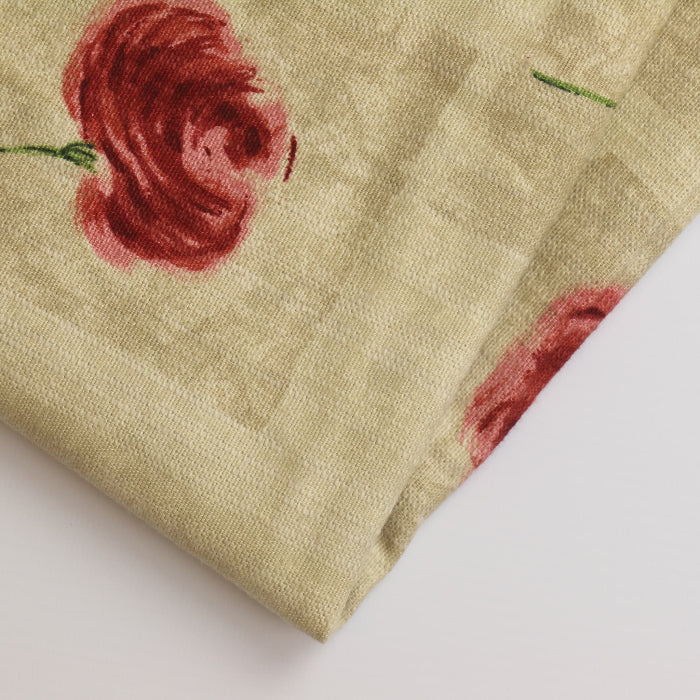 Caroline Quartermaine “September Rose” Print Canvas folded showing detail