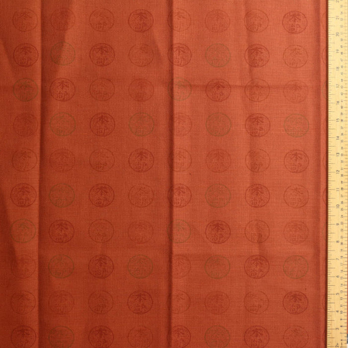 Sanderson Tea Russet home decor fabric laid flat
