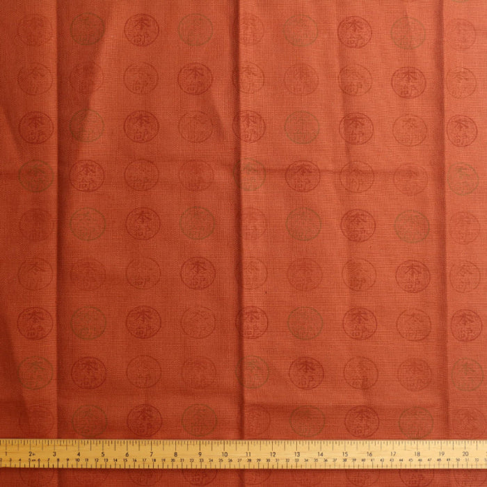 Sanderson Tea Russet home decor fabric laid flat
