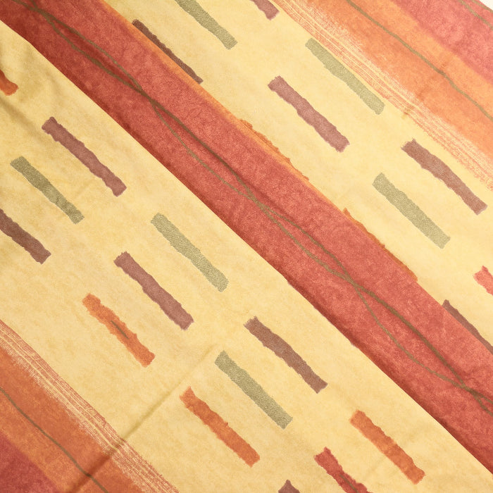 Red, orange and gold home décor canvas fabric folded