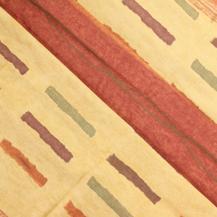 Red, orange and gold home décor canvas fabric folded