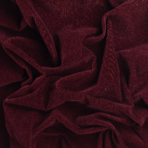 Burgundy chenille home décor fabric 