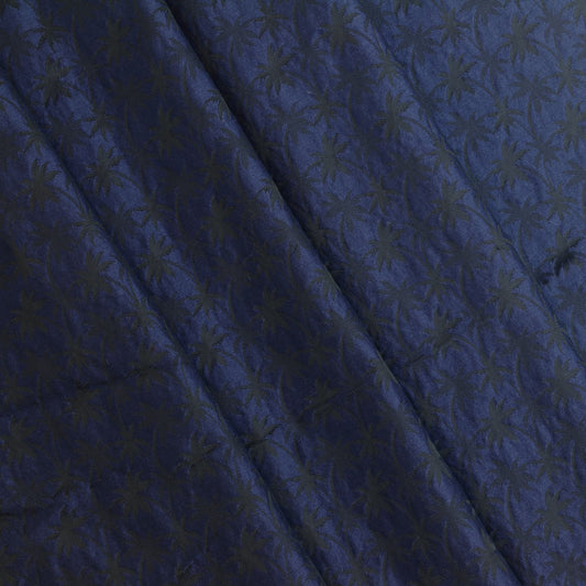 Navy & Black Palm Print Jacquard