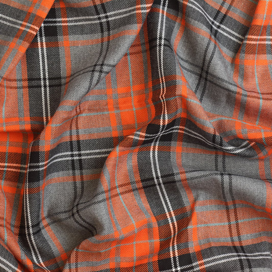 Orange & Grey Tartan Suiting