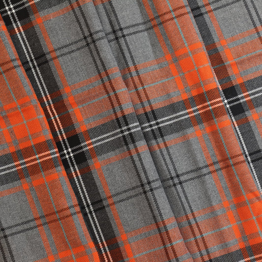 Orange & Grey Tartan Suiting