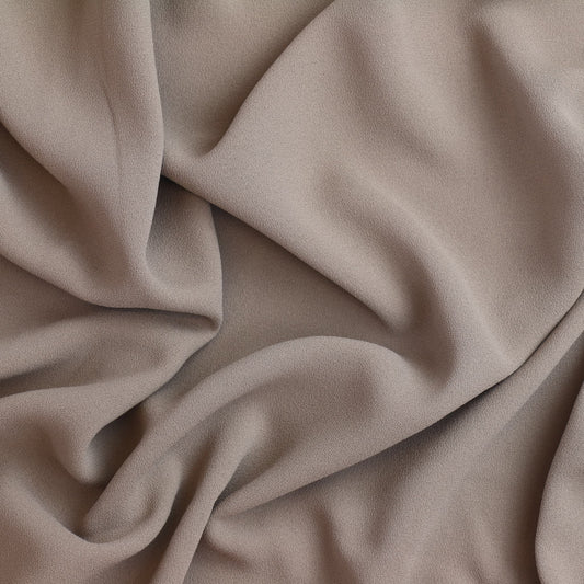 Grey polyester crepe fabric