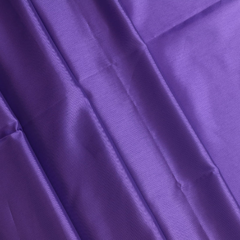 Purple polyester lining fabric folded
