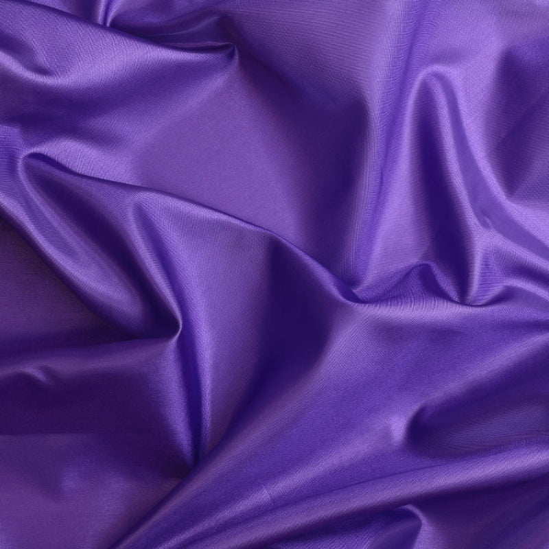 Purple polyester lining fabric showing drape